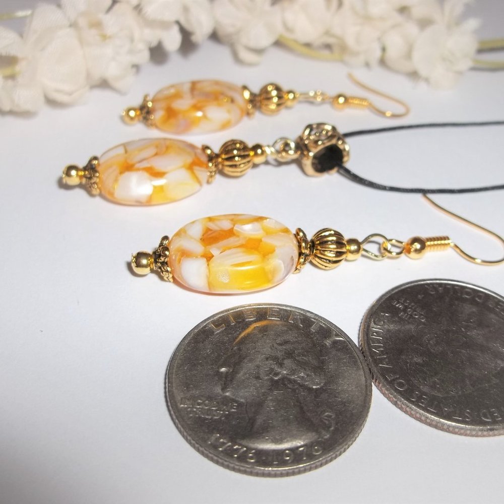 Matching Jewelry Set Necklace Earrings Gift for Her Handmade Unique Gift 6190 - Picture 3 of 9